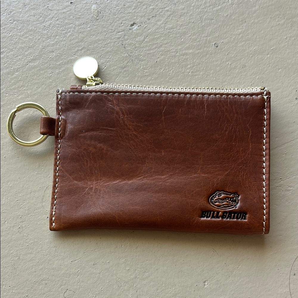 University of Florida Brown Leather Keychain Wallet